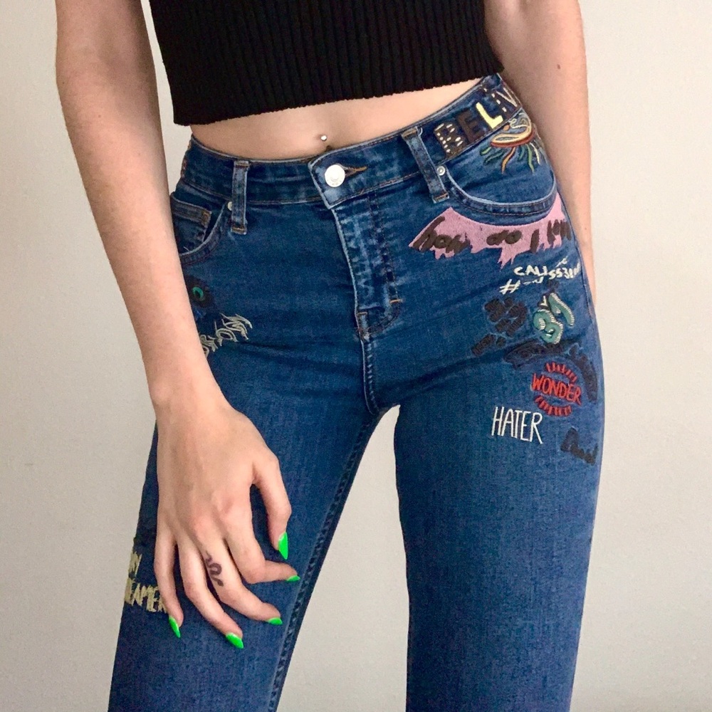 Topshop High Rise Skinny Jeans